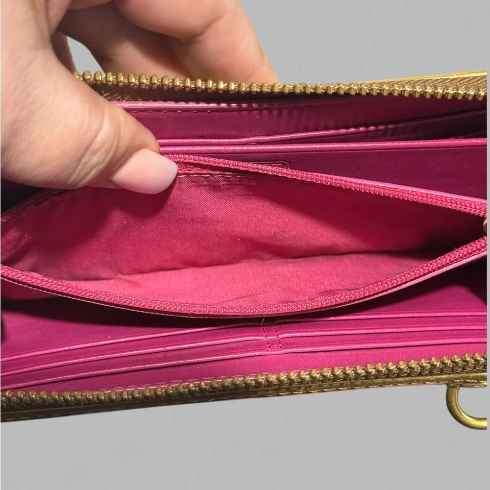 Coach Tattersall Graffiti Zip Around Wallet - Picture 4 of 5